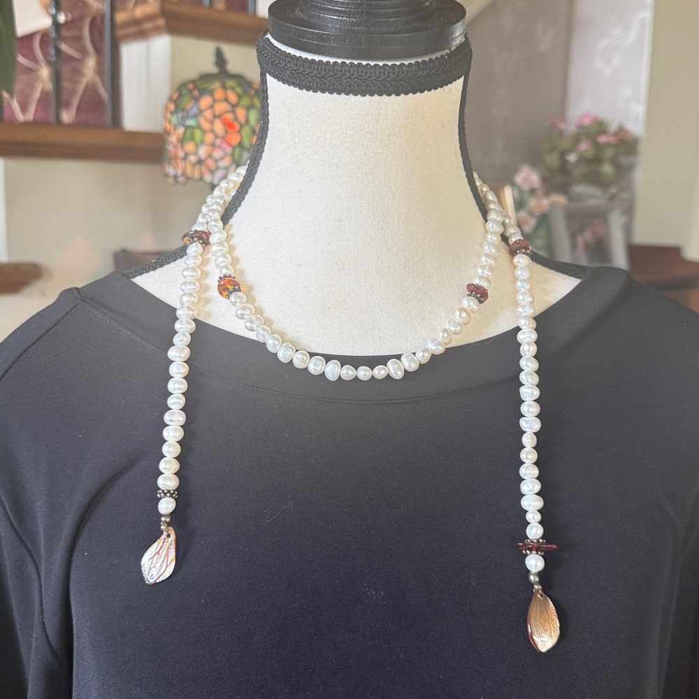 Faux, pearl wraparound necklace excellent condition never worn - Picture 10 of 12